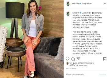 (Foto: Instagram de Tania Rincón)