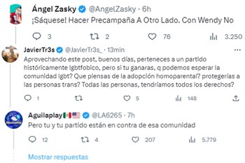 Comentarios de internautas contra Xóchitl