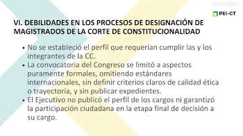 El panel alertó que la criminalización desde el Ministerio Público y la situación del CSU de la Usac debilitan la legitimidad de la elección de autoridades de justicia en Guatemala.