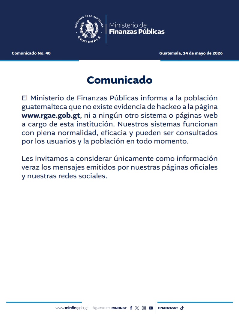 El comunicado oficial corta de raíz las especulaciones que circulan en redes sobre un posible ataque informático. La institución insiste en la consulta exclusiva de fuentes confiables para evitar confusión y alarma innecesaria.