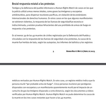Informe de Human Rights Watch