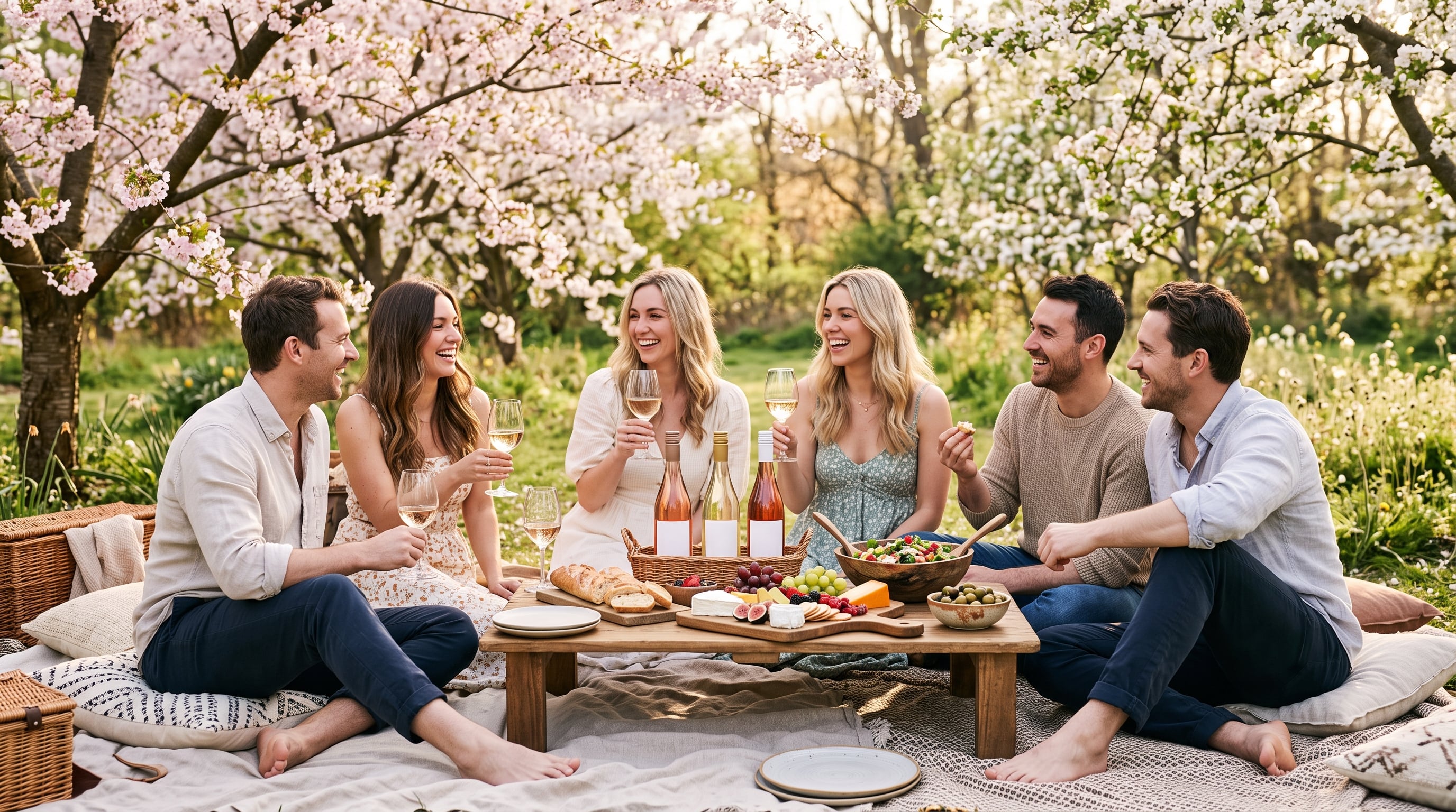En encuentros al aire libre, el vino funciona como un complemento de la comida, la música y la conversación (Imagen Ilustrativa Infobae)