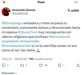 Armando Gómez, esposo de Gloria