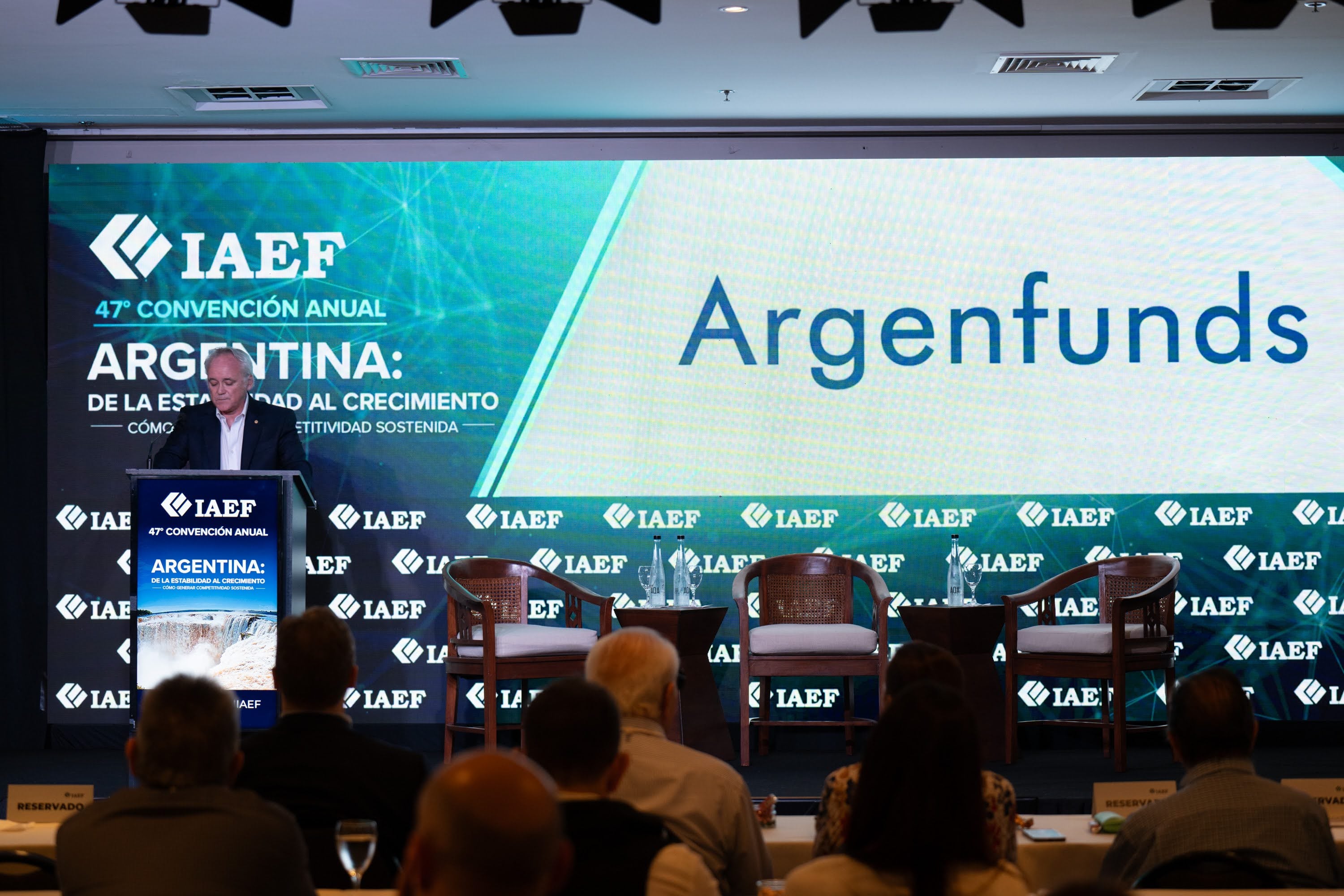 El vicepresidente del Banco Central, Vladimir Werning, habla durante la 47° Convención Anual del Instituto Argentino de Ejecutivos de Finanzas en Puerto Iguazú. (IAEF)