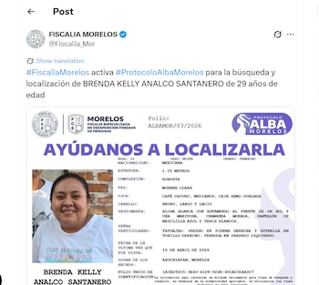 Fiscalía de Morelos confirma muerte de Brenda Kelly Analco Santanero, joven que salió a una entrevista de trabajo