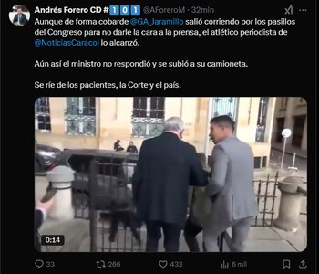 El representante Andrés Forero criticó