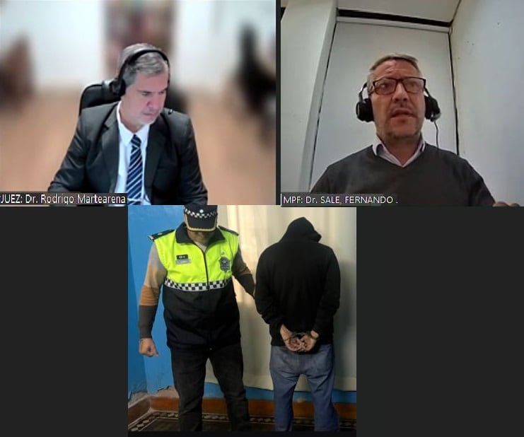 El juez y el fiscal intervinientes durante la audiencia imputativa de este viernes