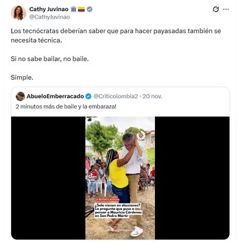 La congresista Catherine Juvinao critica