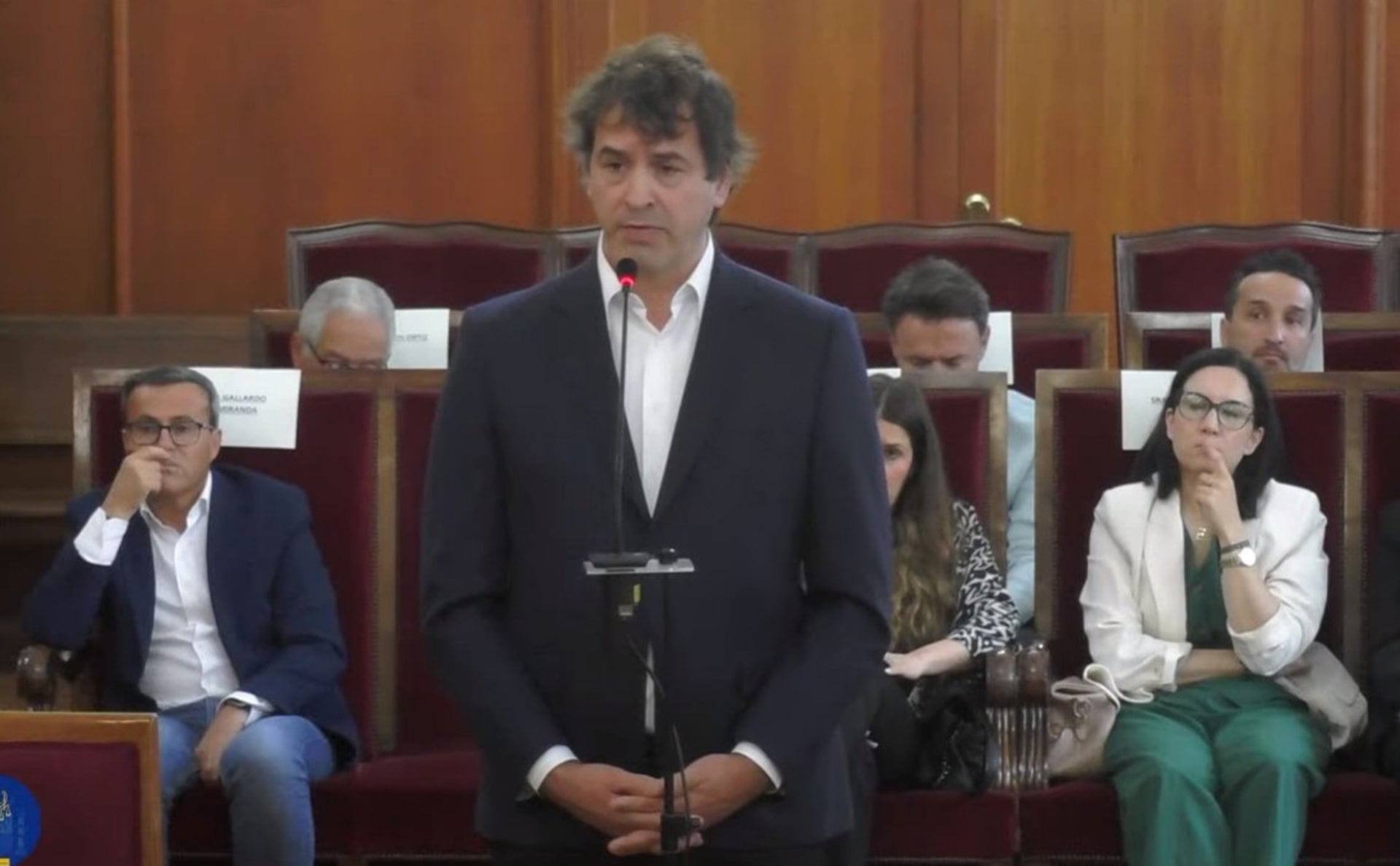 David Sánchez, hermano del presidente del Gobierno, Pedro Sánchez, durante el juicio. (Europa Press)
