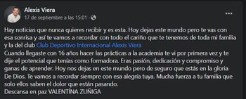 En declaraciones el exfutbolista Alex