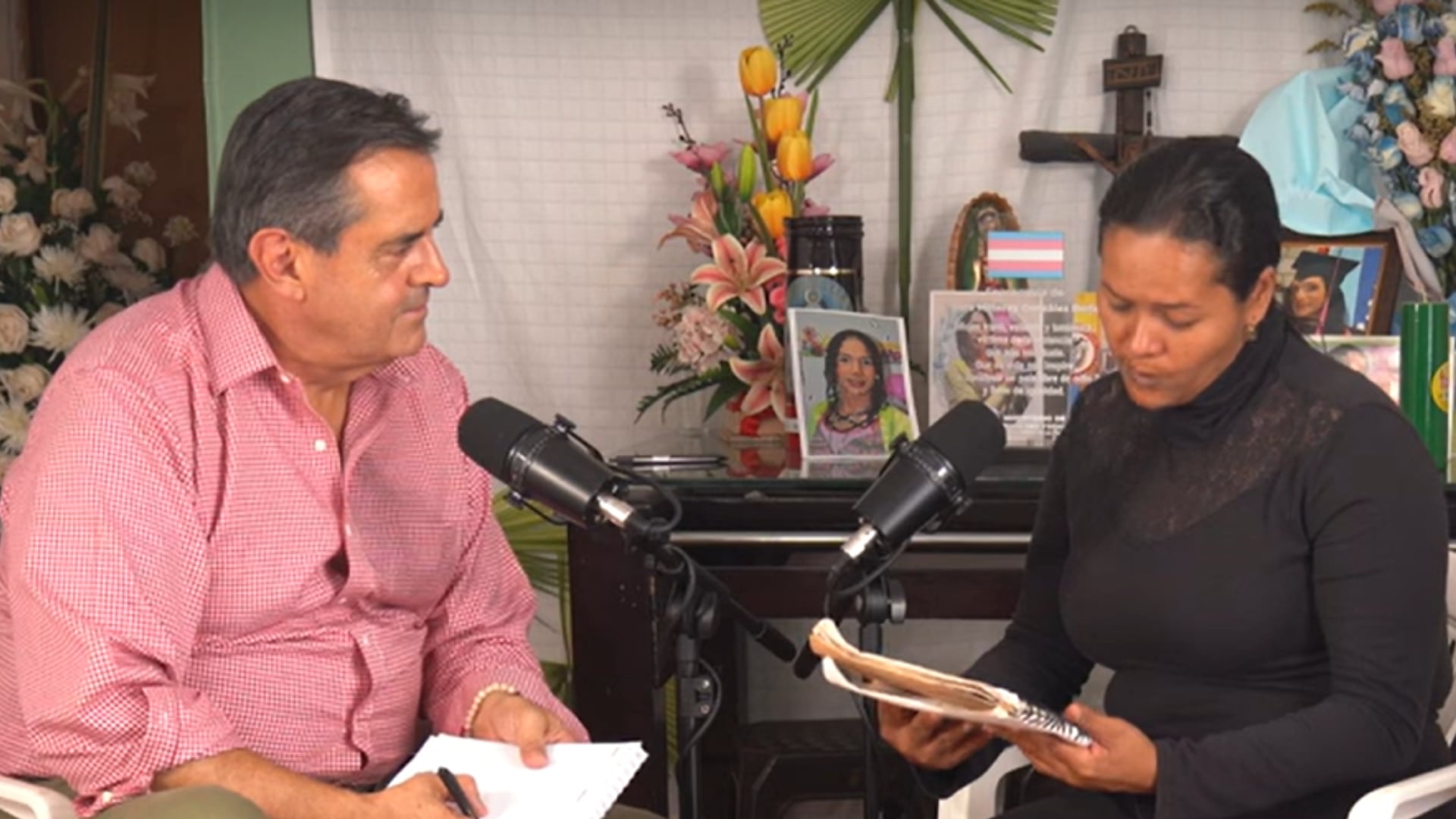 Sandra Borja narró en el pódcast del periodista Rafa Poveda cómo su hija, Sara Millerey, oraba constantemente por protección - crédito Más allá del silencio/YouTube