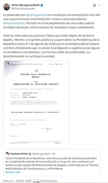 La respuesta del abogado Víctor