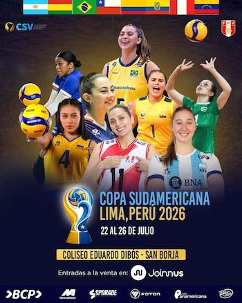 La Copa Sudamericana de vóley tendrá lugar en el Coliseo Eduardo Dibós.