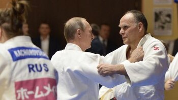 Putin Takes Judo Coach Ezio