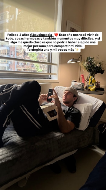 Denisse González celebró los dos años de relación con Bautista Mascia