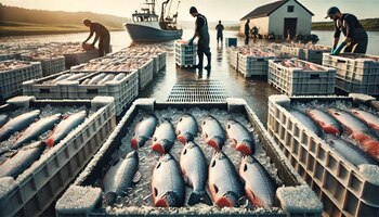 El transporte del salmón requiere