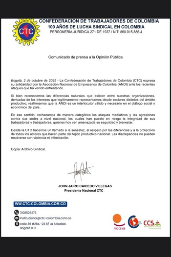 La central sindical y la