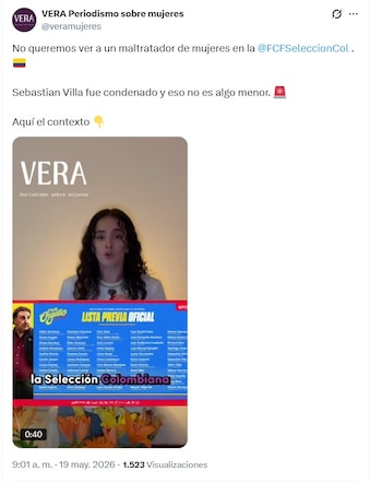 La periodista Sofía Amaya, vocera de Vera, se despachó en contra de la decisión que tomó el director técnico argentino Néstor Lorenzo - crédito @veramujeres/X