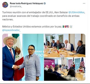 Rosa Icela Rodríguez se reunió