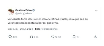 Con este escueto mensaje, el