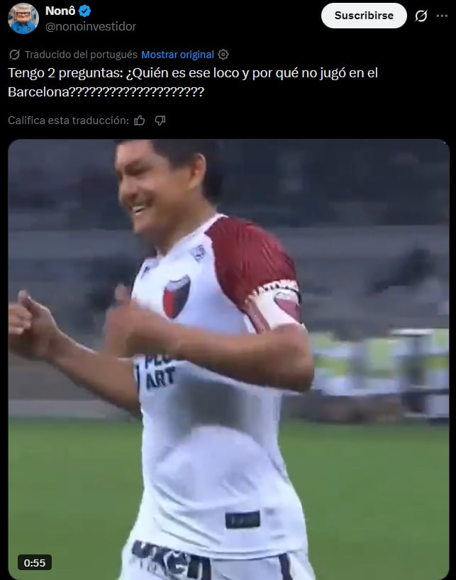 El posteo en X(antes Twitter)