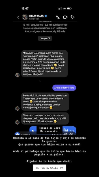 L-Gante filtró los mensajes que