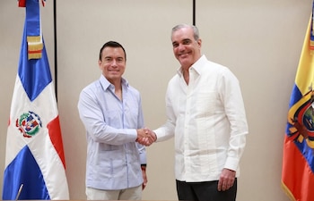 El presidente Daniel Noboa impulsa un acuerdo comercial entre Ecuador y República Dominicana con reuniones en Santo Domingo. (Foto: Redes sociales)