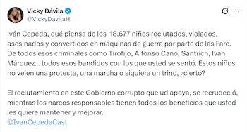 Vicky Dávila criticó duramente a