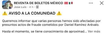 Los afectados realizan depósitos y transferencias semanas antes del evento, con la promesa de recibir los accesos antes del encuentro. (Foto: Facebook)