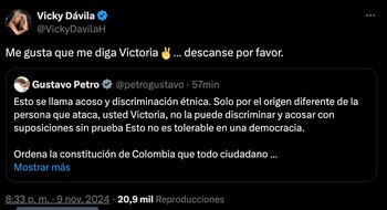 Vicky Dávila le contestó a