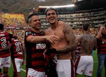 Pedro y Diego festejan la