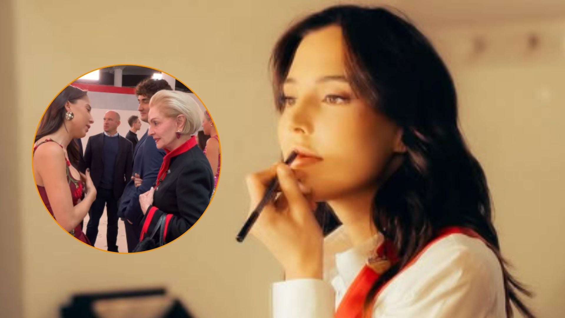 Majo Aguilar hace historia al desfilar en la Semana de la Moda de Nueva York junto a Carolina Herrera, consolidando su impacto internacional.(RS: Majo Aguilar)