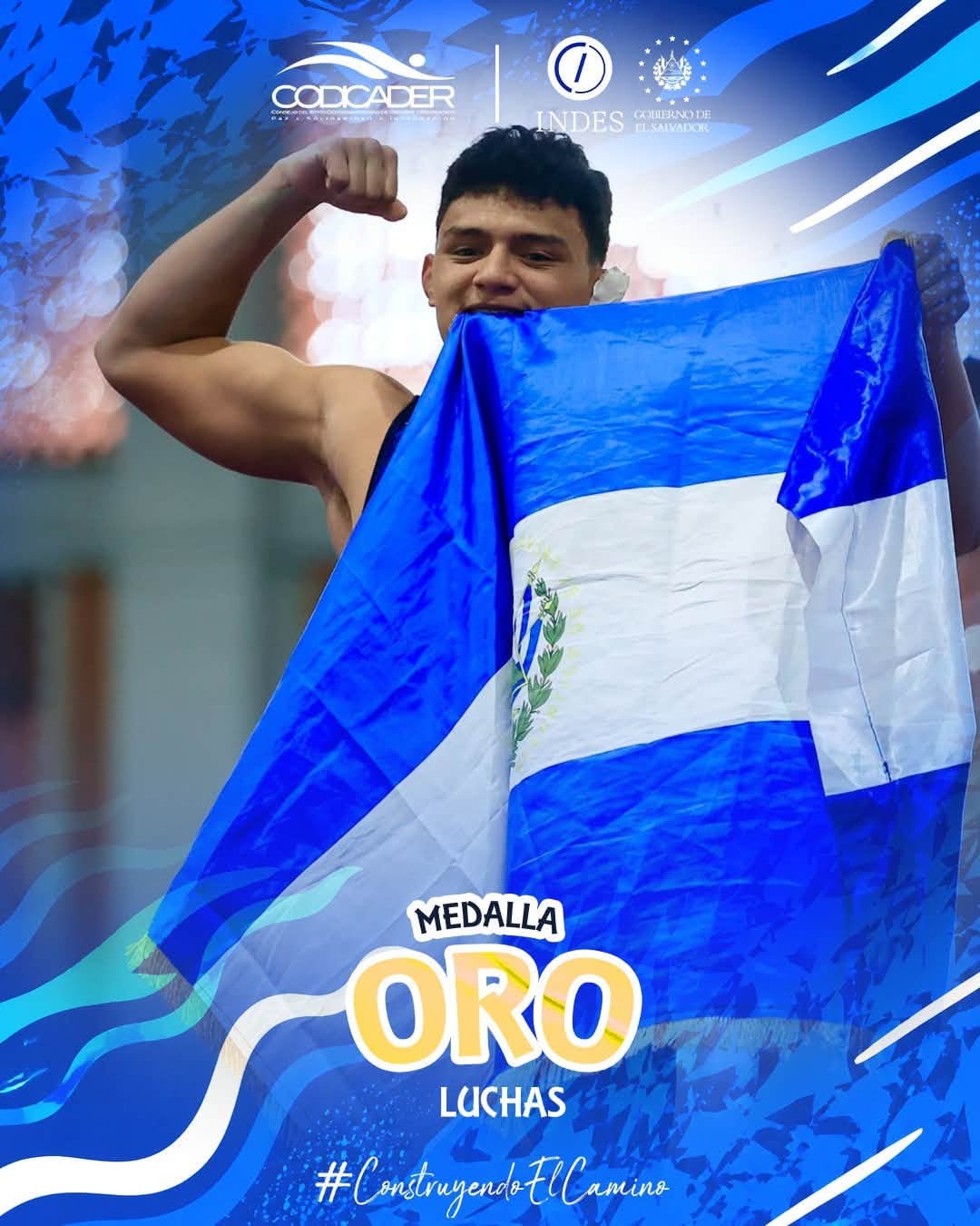 Las luchas aportaron tres oros para El Salvador con Leonel Rivas, José Alfredo Urías y Gabriel Rivera en sus respectivas categorías. (Foto cortesía Instituto Nacional de los Deportes de El Salvador)