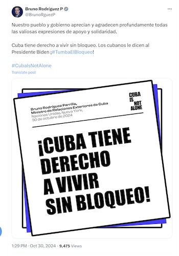 El canciller de Cuba, Bruno
