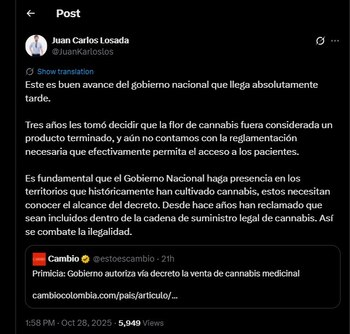 Juan Carlos Losada habló del