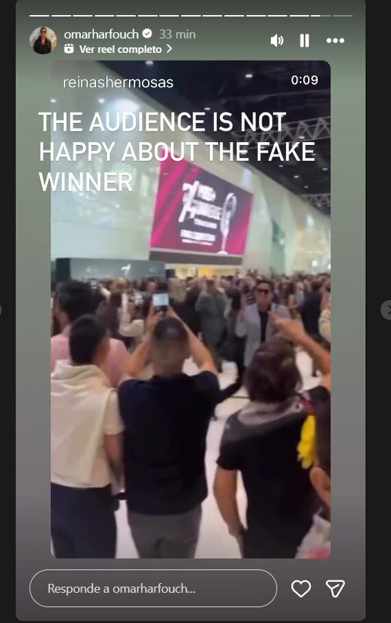 Omar Harfouch sobre Fátima Bosch. (Captura de pantalla)