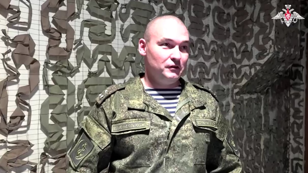 Imagen de archivo del general ruso Mikhail Gudkov, fallecido en un ataque ucraniano (Reuters/Captura de pantalla)