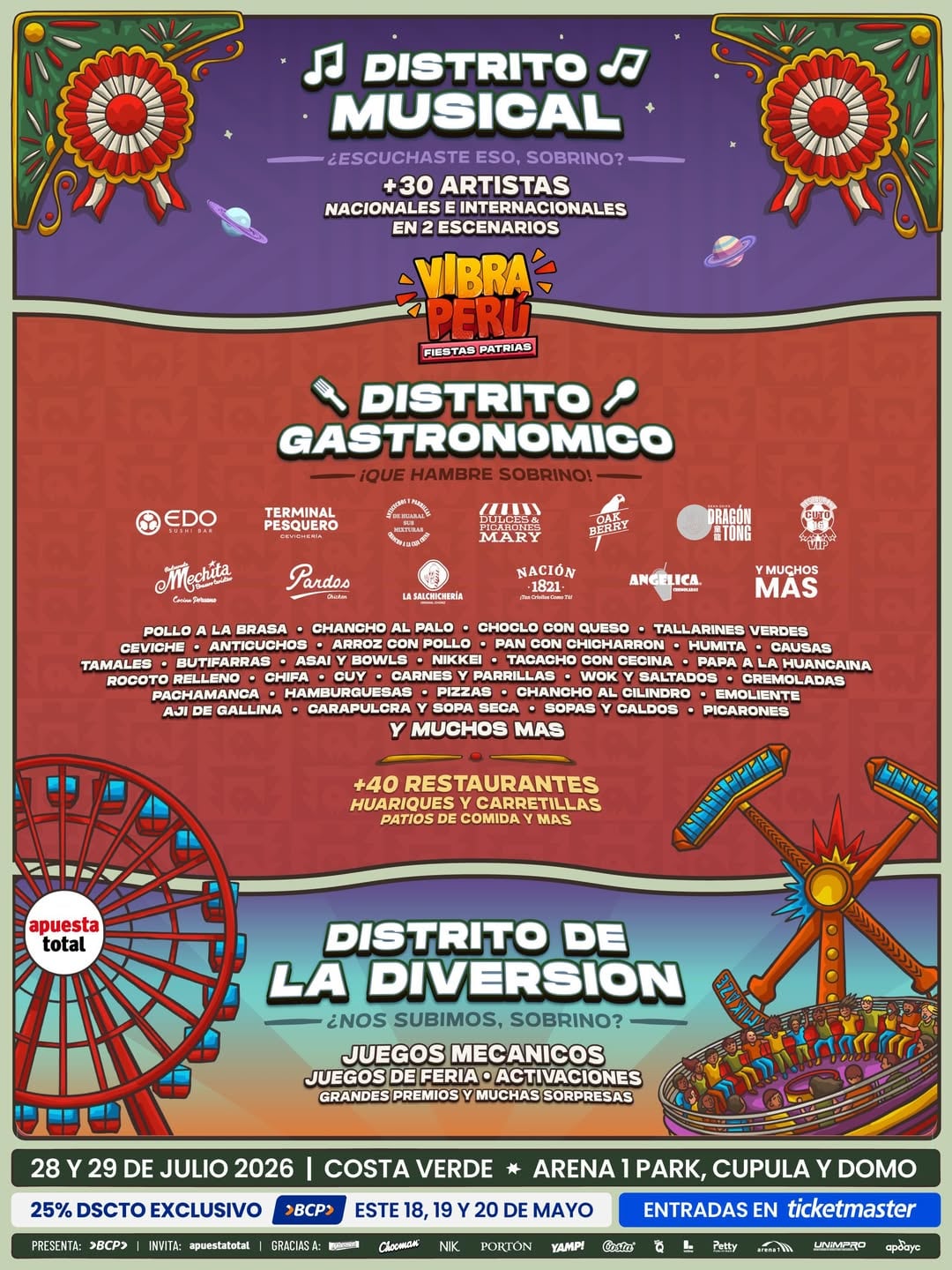 Juanes, Gian Marco y Corazón Serrano encabezan el cartel de Vibra Perú 2026, el festival más esperado del año.