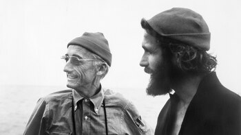 Jacques Cousteau y su hijo