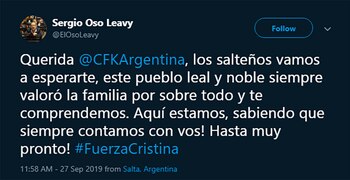 El mensaje del precandidato a