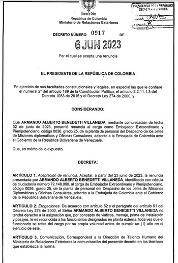 El decreto establece que la