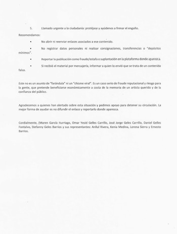 La familia de Omar Geles