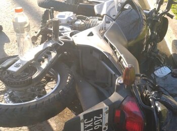 La moto incautada a González