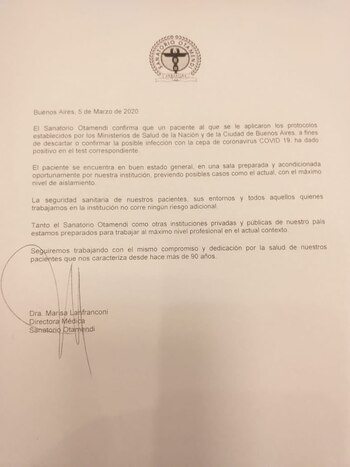 El comunicado completo que difundió