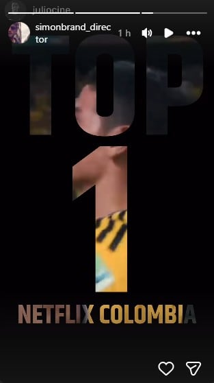 Simón Brand celebró que 'James' llegó al primer lugar en Netflix Colombia - crédito @simonbrand_director/Instagram