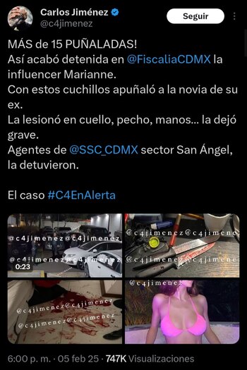 El comunicador "C4 Jiménez" informó