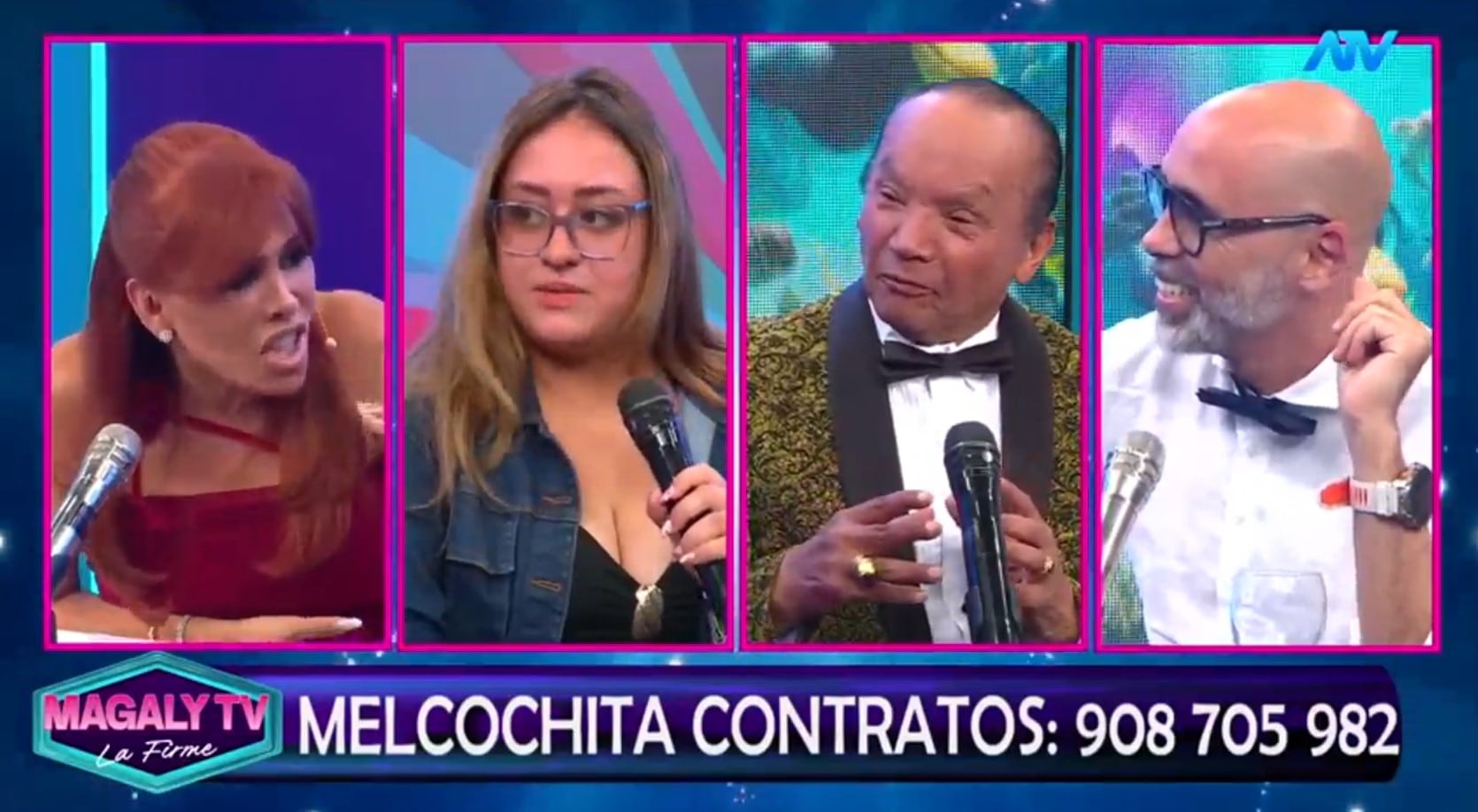 Melcochita y Heidy Amado: joven pareja del artista revela cómo viven su relación y responde sobre su intimidad. Captura: Magaly TV La Firme.