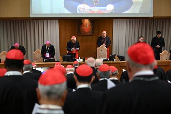 Cardenales participan en una reunión