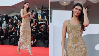 Kendall Jenner conquistó la alfombra roja de Venecia con un vestido vintage de Giorgio Armani