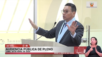 Humberto Abanto, abogado de Abencia Meza, ante el TC.